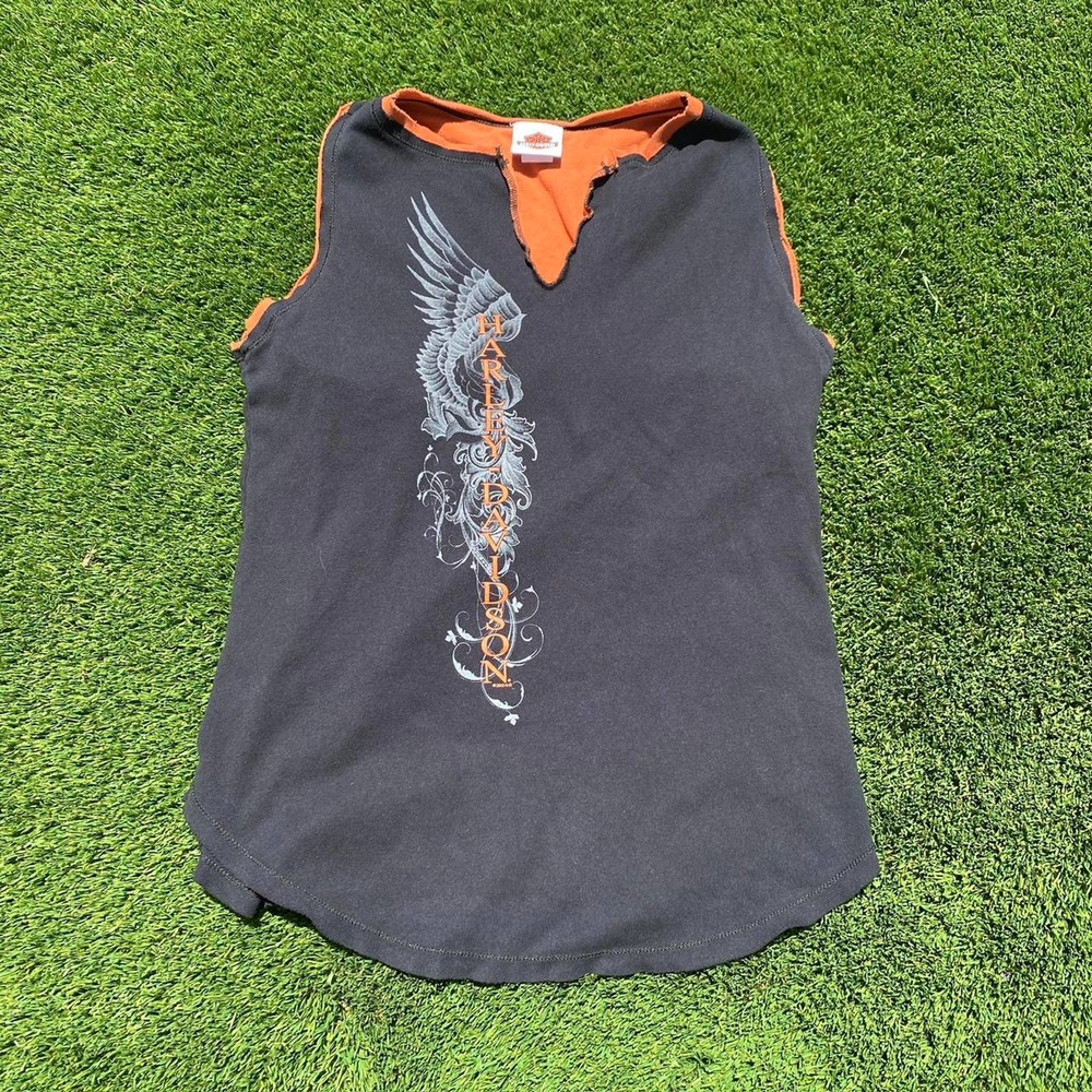 Vintage harley double lined tank